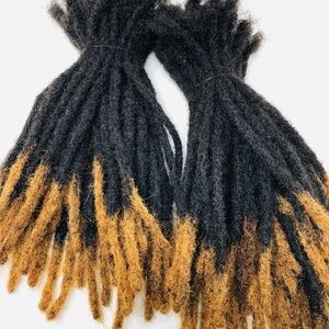 100% Human Hair Dreadloc Extensions 1/4 Width Pencil Sized Various Lengths - 25